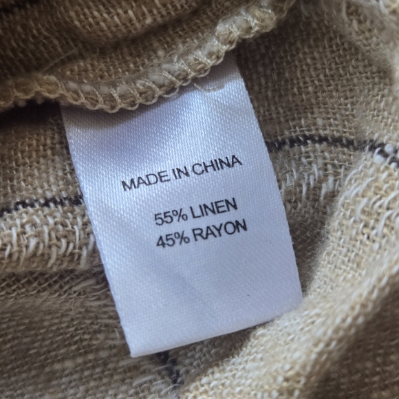 Drew Linen Blend 2-Piece Set: Scoop Neck Crop Top & Wide-Leg Pants - Picture 9 of 14